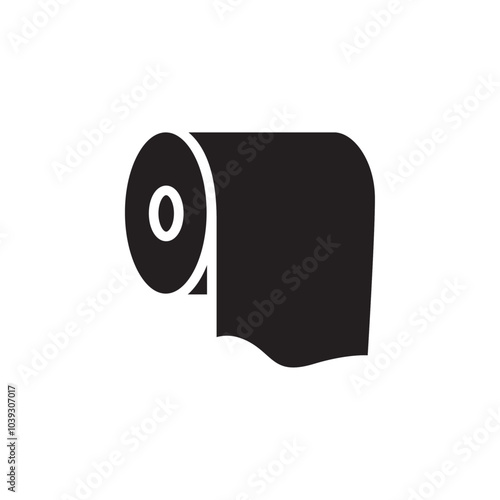 Toilet paper icon Flat line illustration