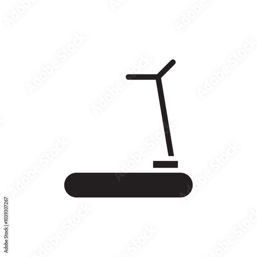 Treadmill icon Flat line illustration