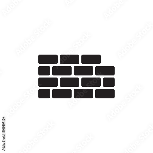 Wall icon Flat line illustration