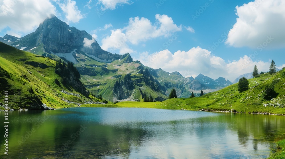 Beautiful and clear natural scenery - a captivating view of nature's wonders. This idyllic scene showcases the splendor of clear skies, lush landscapes, and serene waters, inviting you to immerse your Beautiful and clear natural scenery - a captivating view of nature's wonders. This idyllic scene showcases the splendor of clear skies, lush landscapes, and serene waters, inviting you to immerse your