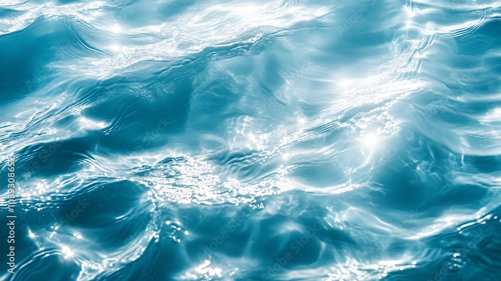 Rippling water surface with sun reflection. Rippling water surface with sun reflection.