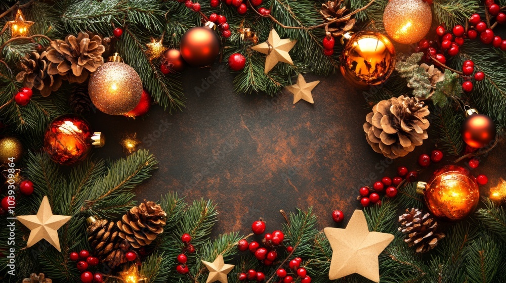 Cozy Festive Background with Traditional Elements Cozy Festive Background with Traditional Elements