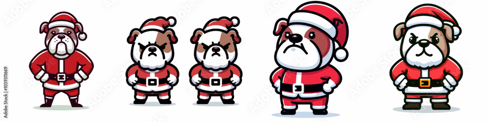 Bulldog in Santa Outfit A Festive Pawsome Look Bulldog in Santa Outfit A Festive Pawsome Look
