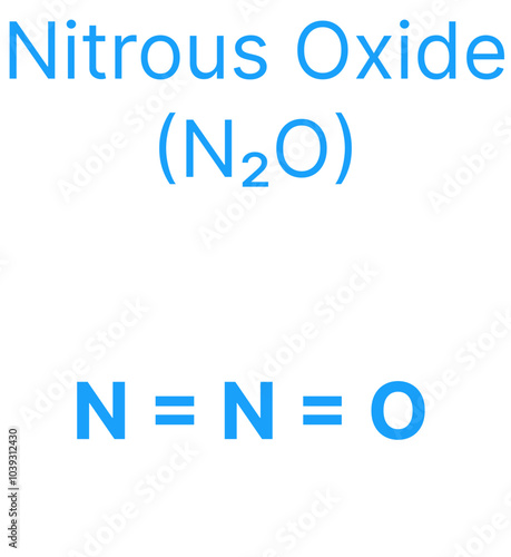 Nitrous Oxide (N₂O) Molecular Structure for Chemistry