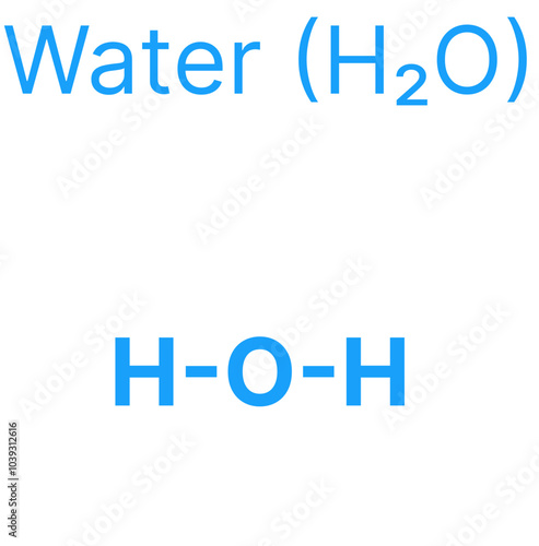 Water (H₂O) Molecular Structure for Chemistry