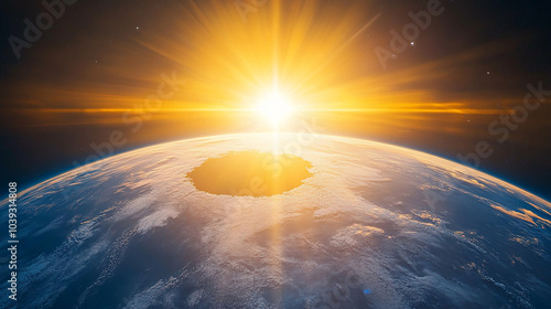 Ozone Layer Depletion Over Earth's Atmosphere