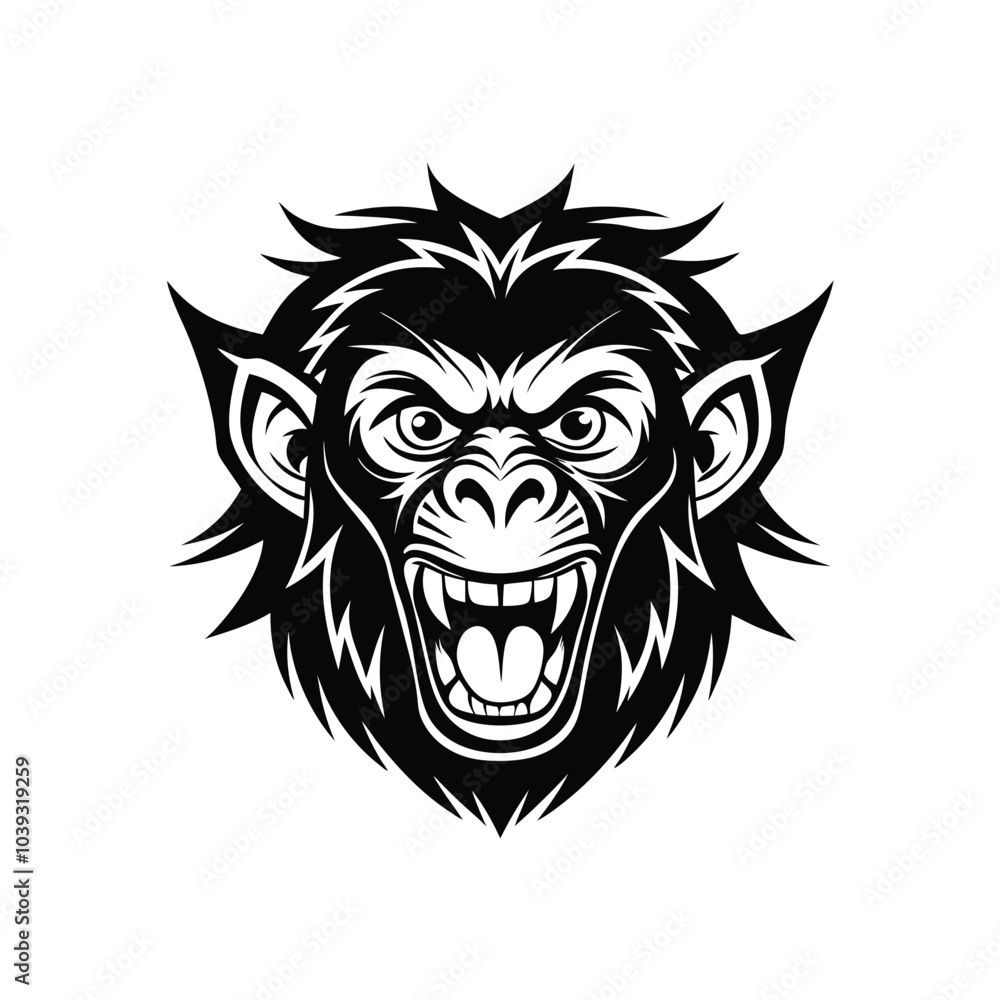Obraz premium Monkey head logo Design