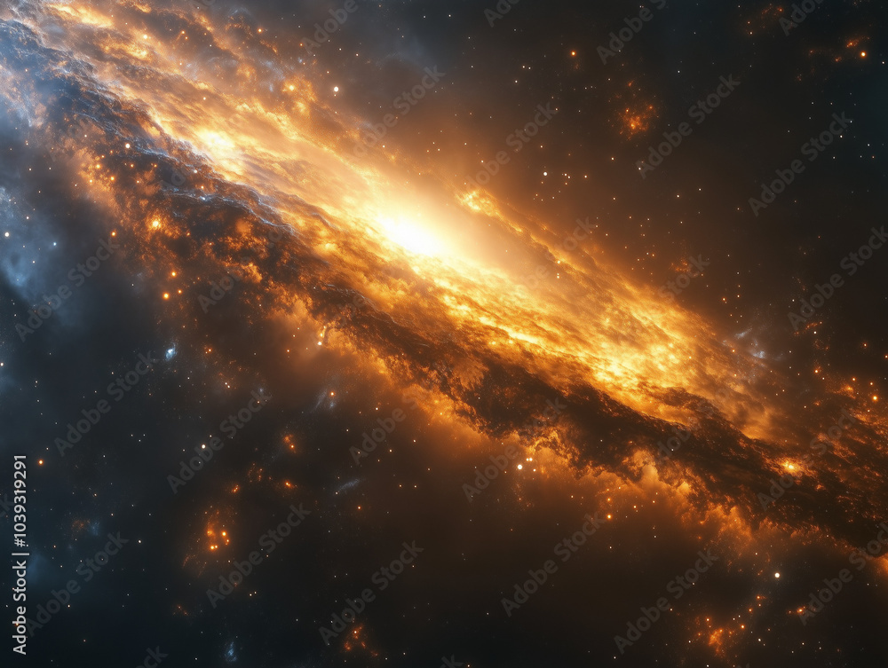 Fototapeta premium Collision of Stars and Galaxies