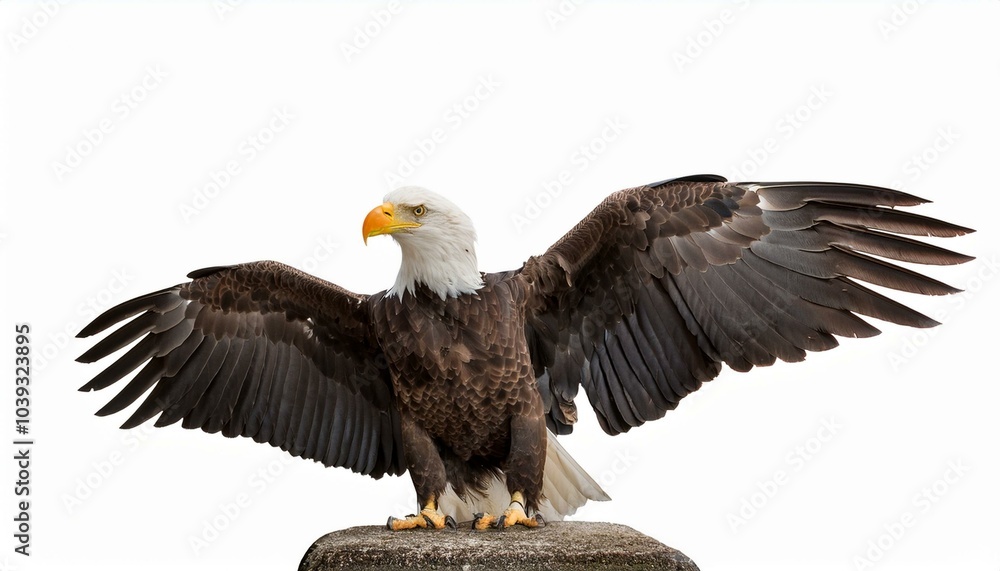 ハクトウワシ(bald eagle on white background)
ハクトウワシ(bald eagle on white background)