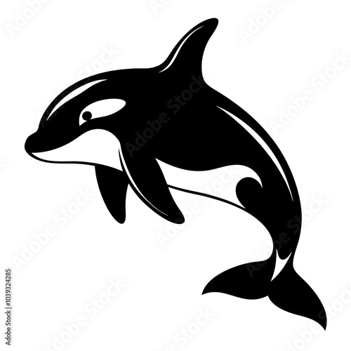 Killer Whale Silhouette vector illustration