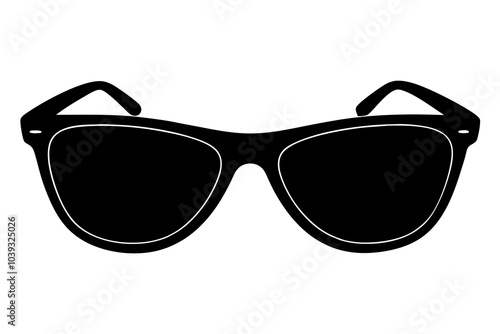 Sunglasses | isolated vector silhouette illustration on white background