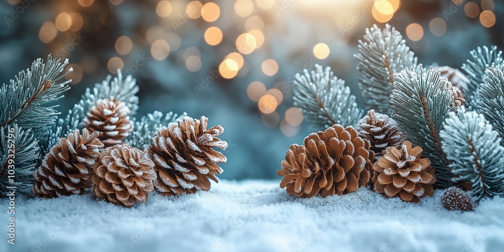 Winter landscape with snowy background Winter landscape with snowy background