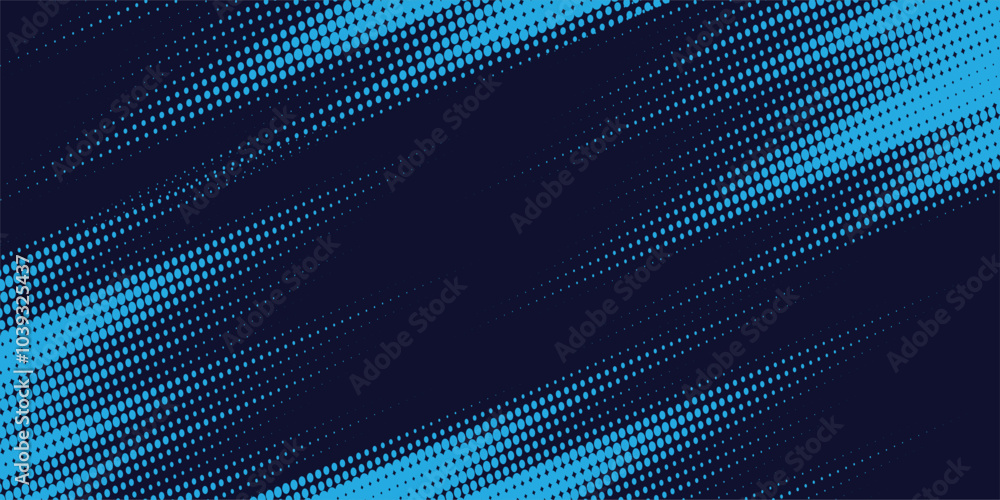 Naklejka premium Halftone blue dots pattern and purple gradient grunge texture background