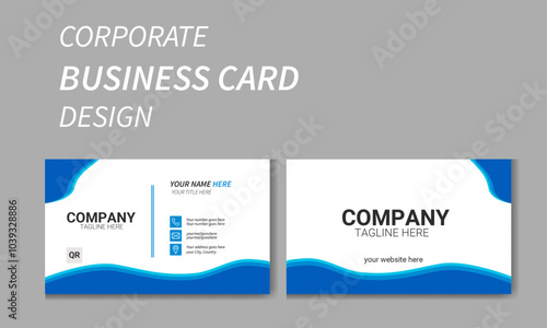 Business card design template with well decorative shapes and information's  for your business presentation