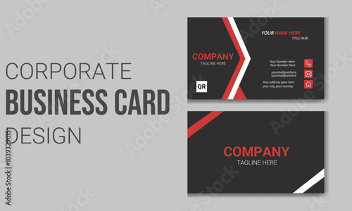 Modern creative and clean corporate business card template presentation with color variation, best for your company business promotion