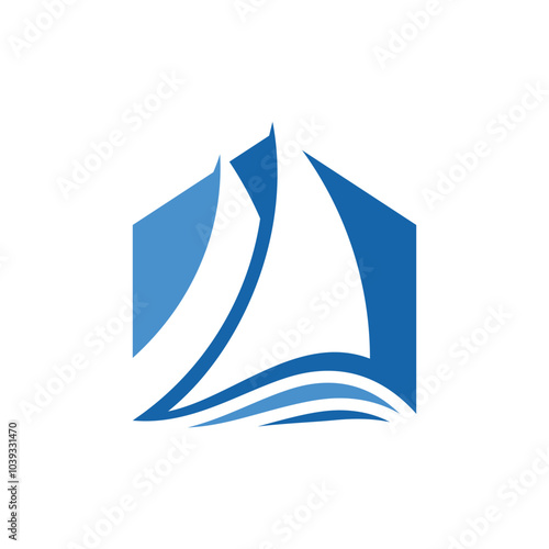 Sailboat Logo Design Vector With Simple Concept