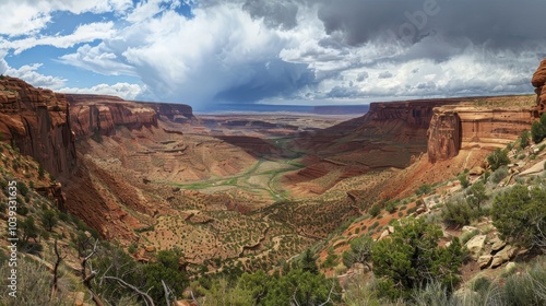 Vast Canyon with River in Dramatic Panoramic View