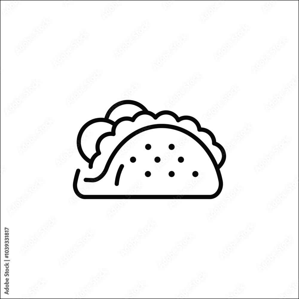 Taco icon. Simple taco icon for social media, app, and web design. Vector illustration Taco icon. Simple taco icon for social media, app, and web design. Vector illustration
