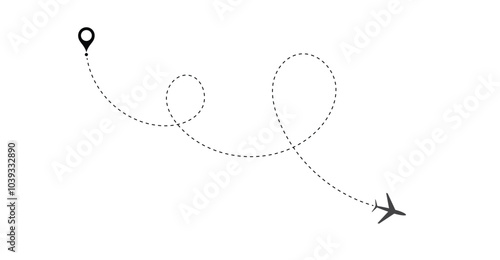location icon two pin sign and dotted line. two points with dotted 