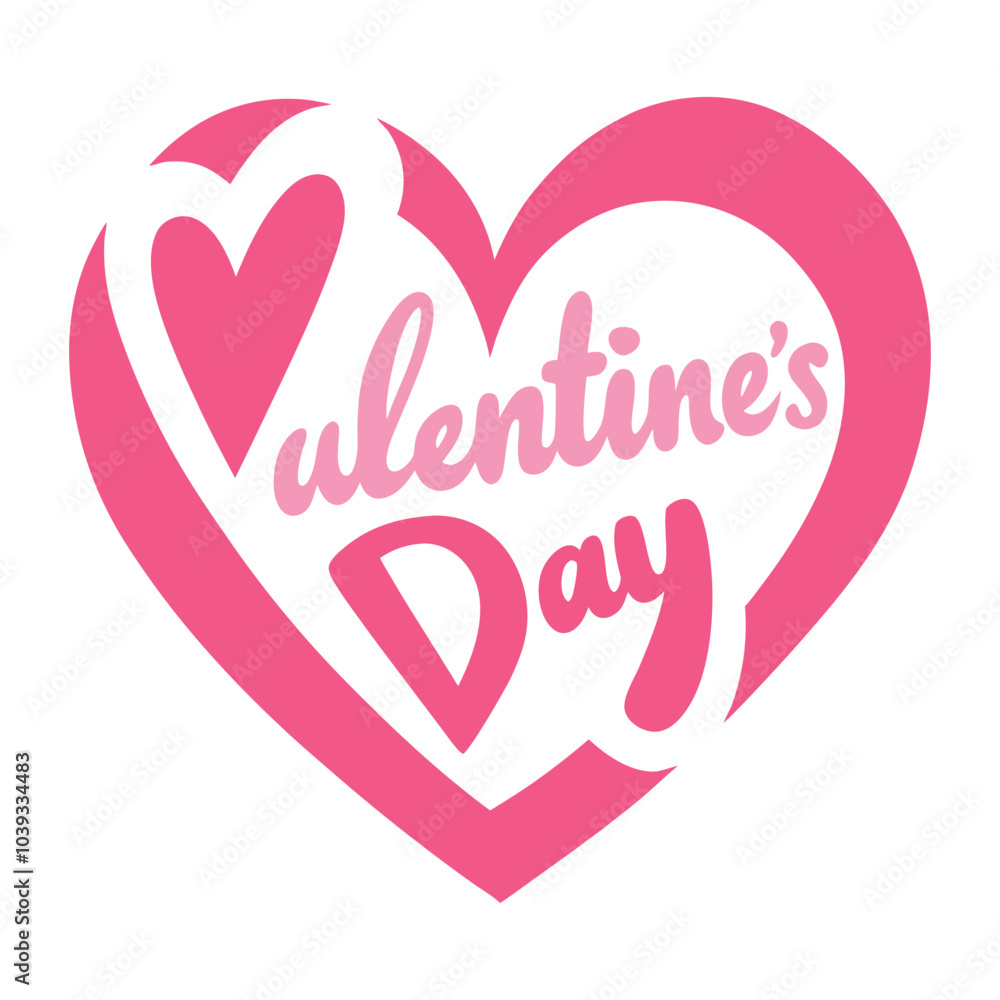 Romantic Pink Heart Design for Valentine's Day Romantic Pink Heart Design for Valentine's Day