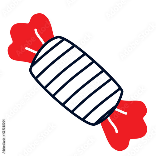 Vector image of a candy castle icon with a white background