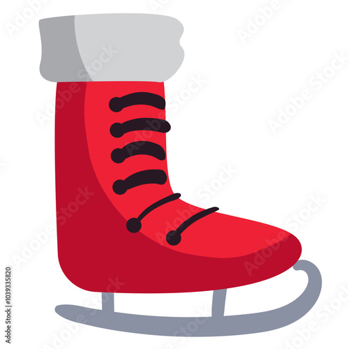 Vector image of ice skates icon on white background