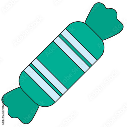 Vector image of a candy castle icon with a white background