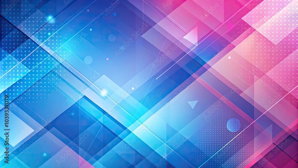 Obraz premium blue and pink abstract background with geometric shapes