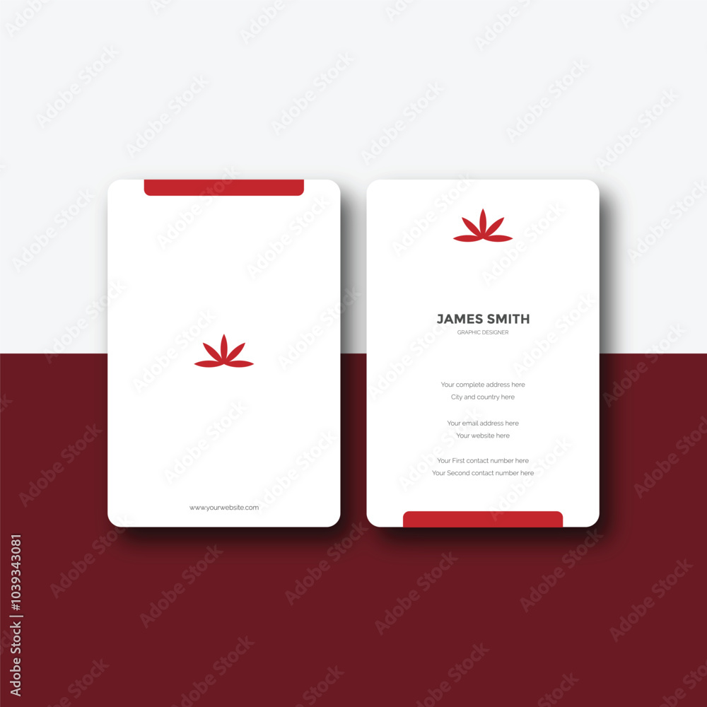 Creative and modern vertical business card template Creative and modern vertical business card template