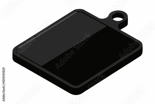 Black styrofoam food tray vector illustration