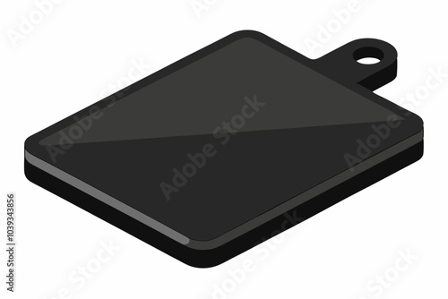 Black styrofoam food tray vector illustration