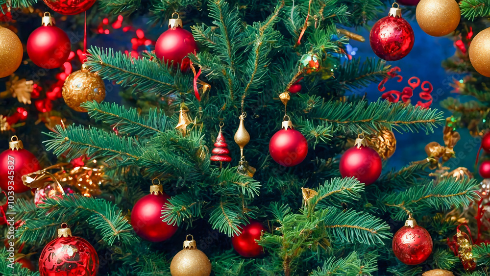 AI-generated images of elegant colorful Christmas tree ornaments that capture the Christmas spirit AI-generated images of elegant colorful Christmas tree ornaments that capture the Christmas spirit