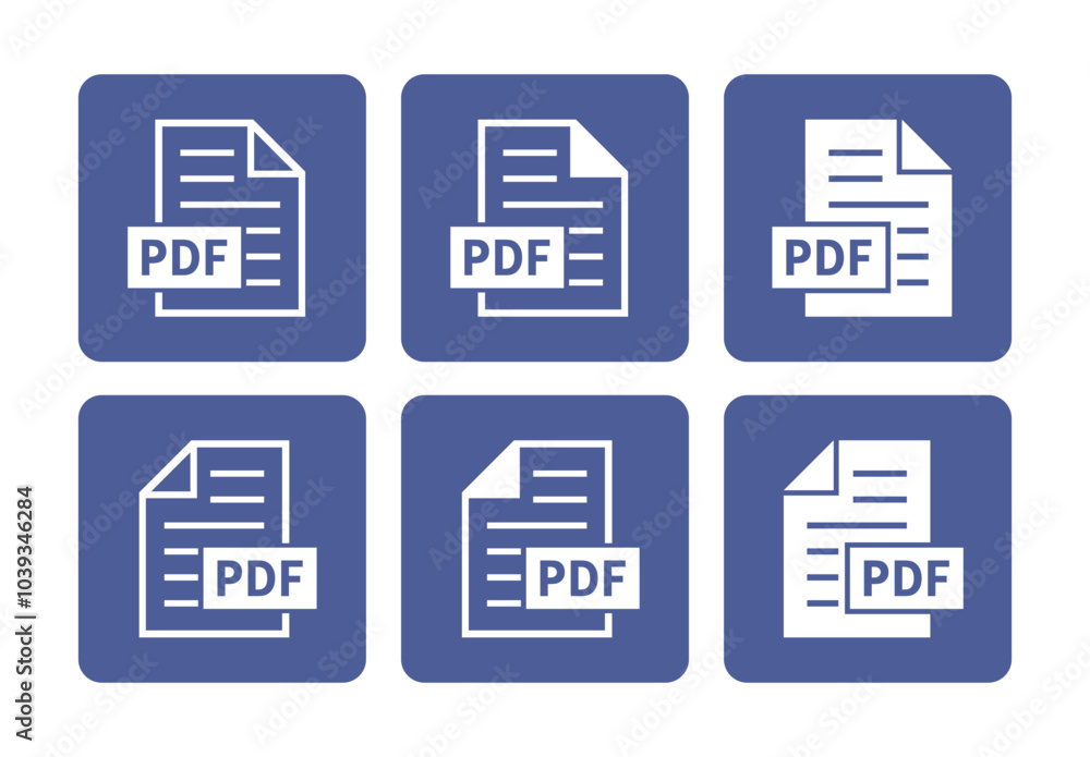 biała ikona pliku PDF na fioletowym tle biała ikona pliku PDF na fioletowym tle