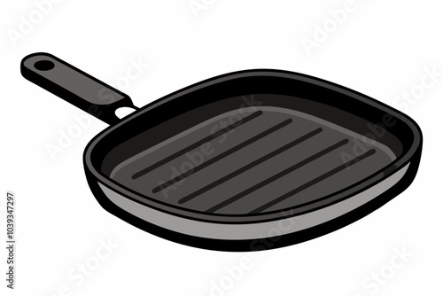 Grill pan on a white background