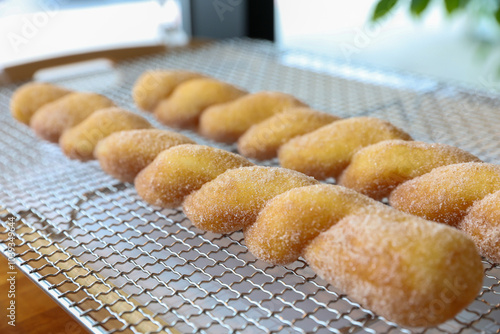 twisted bread stick. twisted Doughnuts photo