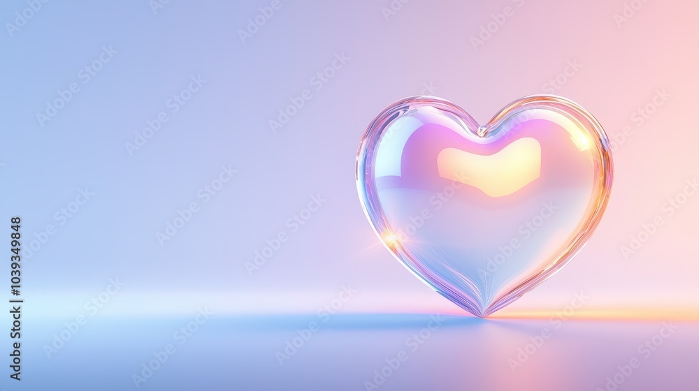 A transparent heart shape with glowing edges, set against a soft gradient background, representing emotion and care. A transparent heart shape with glowing edges, set against a soft gradient background, representing emotion and care.