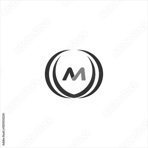 M black and gray logo with circle Free Download M black and gray logo with circle - GFXLoad