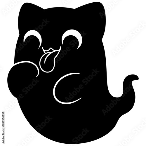 Cartoon Cute Cat Ghost