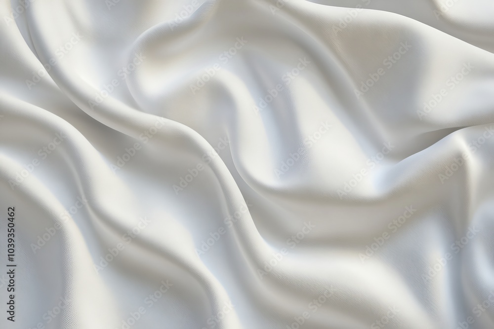 White fabric with simple woven texture,highly emphasized, smooth surface, minimalistic design, soft and subtle shadows, seamless pattern