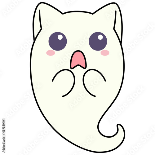 Cartoon Cute Cat Ghost