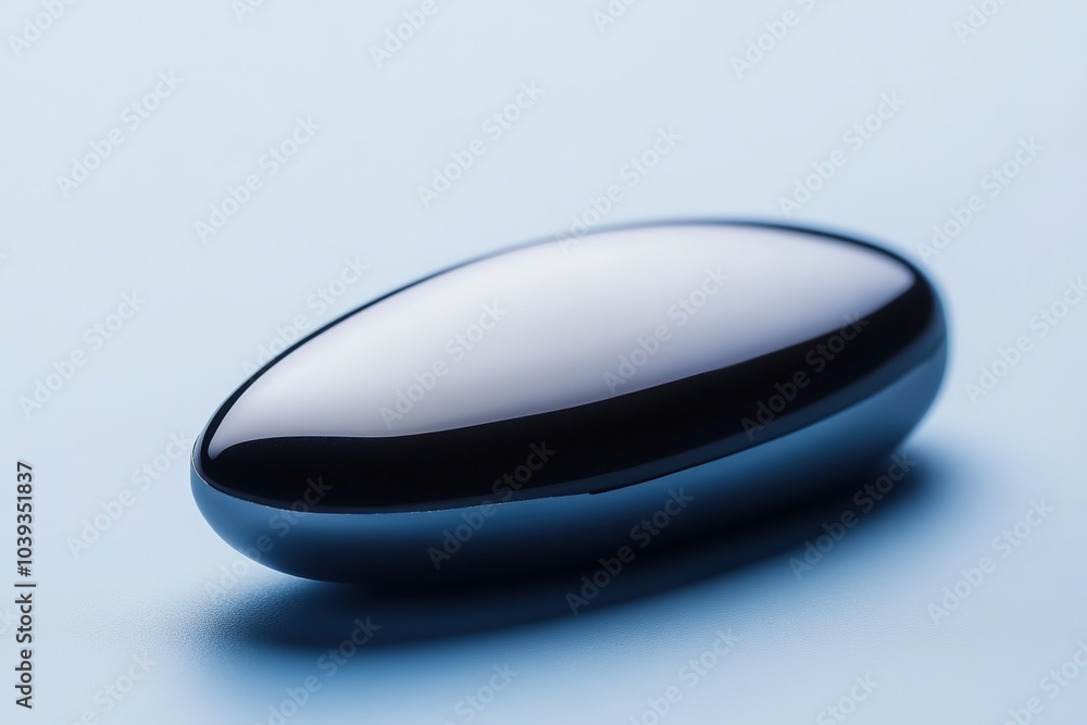 Minimalist black glucose meter on blue background Minimalist black glucose meter on blue background