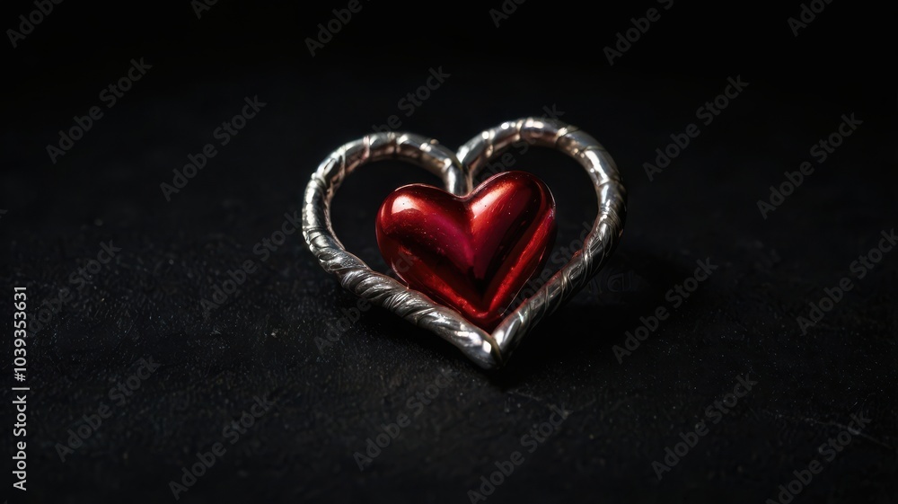 Love, Heart, Stone, Ruby, Red, Background, Black, Shiny Love, Heart, Stone, Ruby, Red, Background, Black, Shiny