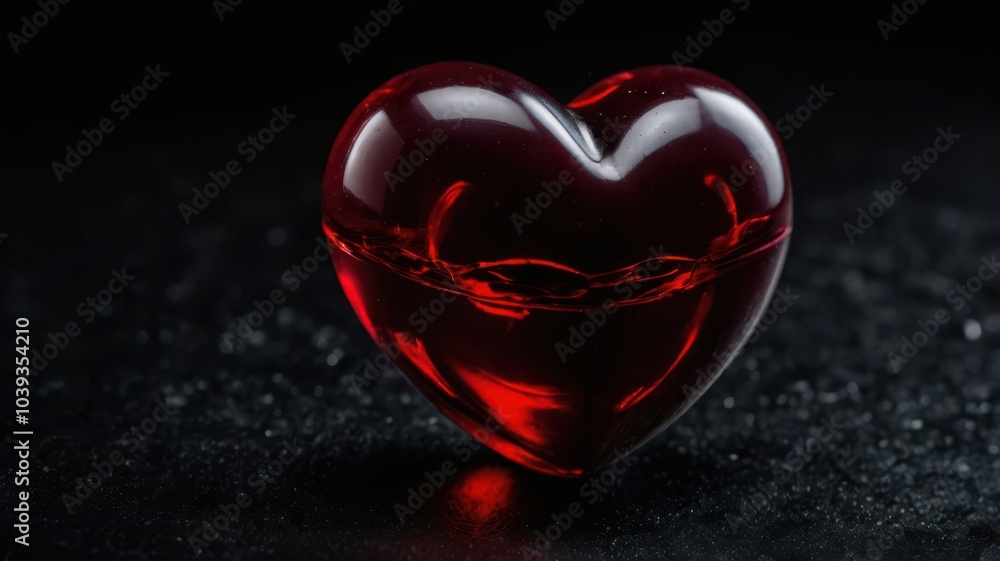 Love, Heart, Stone, Ruby, Red, Background, Black, Shiny Love, Heart, Stone, Ruby, Red, Background, Black, Shiny
