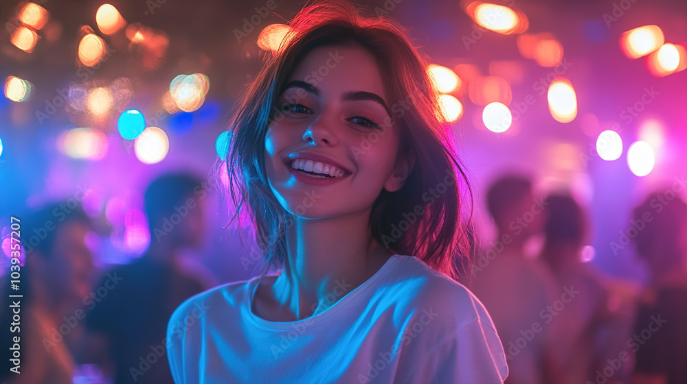 Young woman having fun dancing in a club Young woman having fun dancing in a club