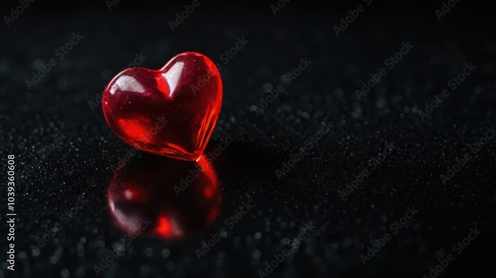 Love, Heart, Stone, Ruby, Red, Background, Black, Shiny Love, Heart, Stone, Ruby, Red, Background, Black, Shiny