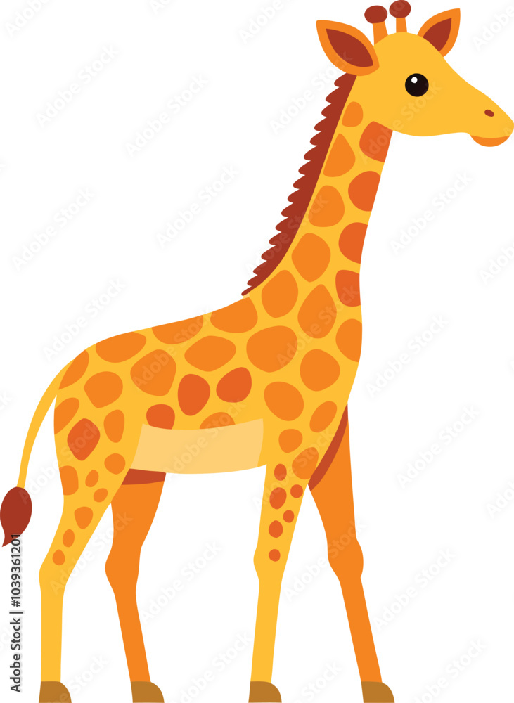 Obraz premium Adorable Cartoon Giraffe