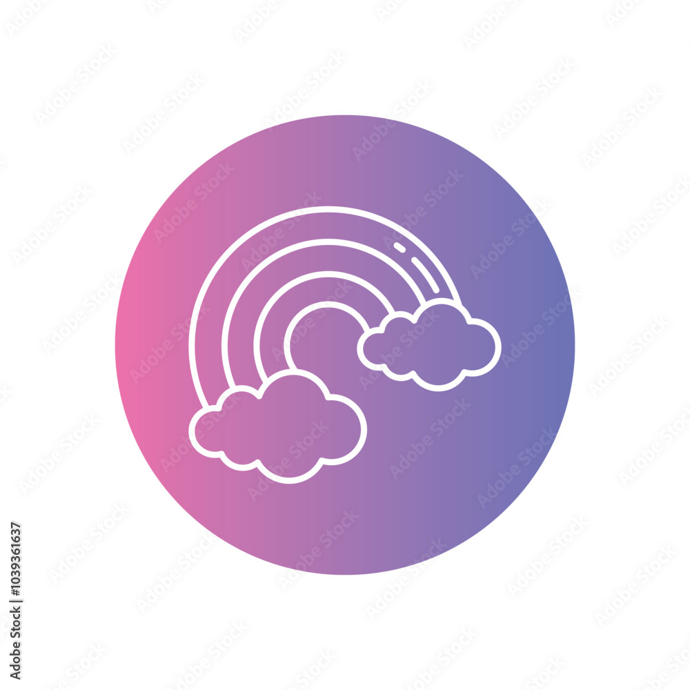 Rainbow vector icon stock illustration Rainbow vector icon stock illustration