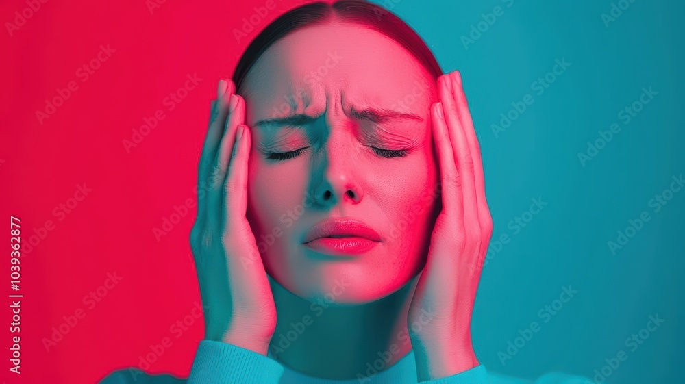 Faint figure disoriented by migraine nausea triggered by bright lights, migraine nausea light, sensitivity focus Faint figure disoriented by migraine nausea triggered by bright lights, migraine nausea light, sensitivity focus