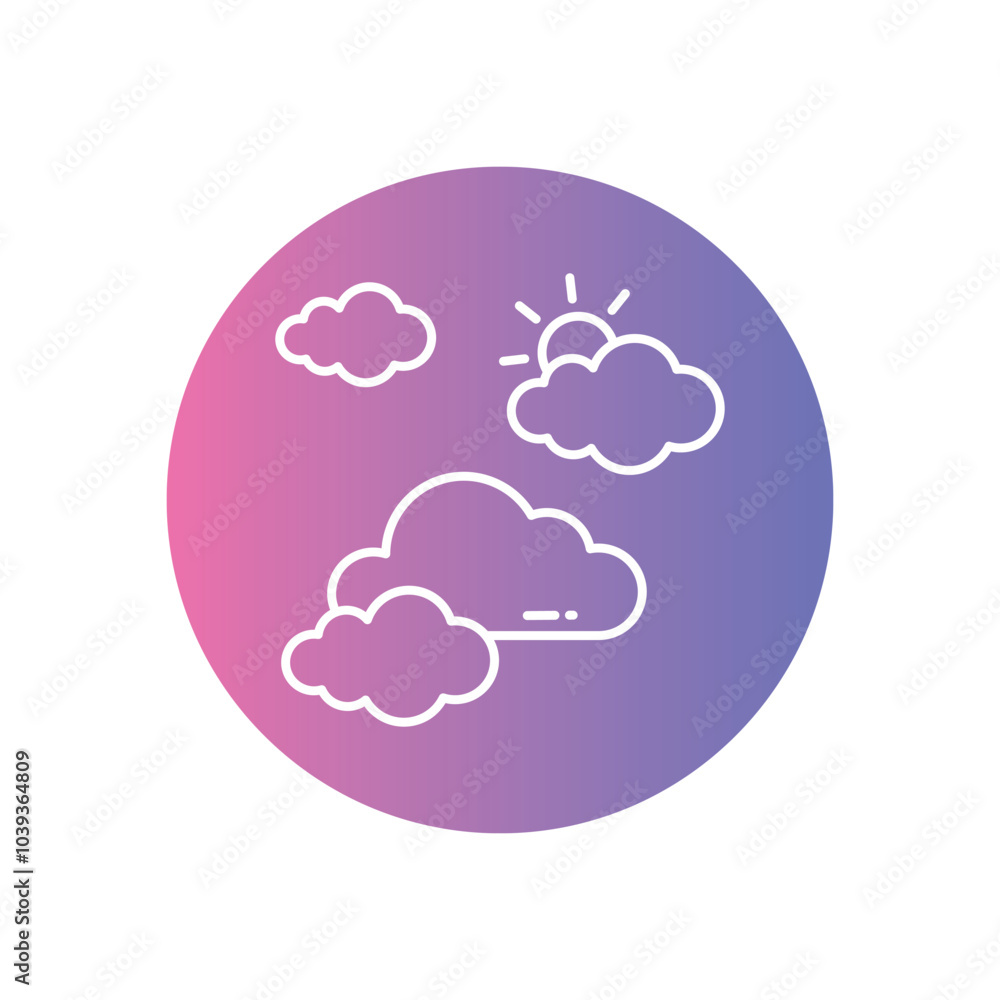 Overcast vector icon stock illustration Overcast vector icon stock illustration
