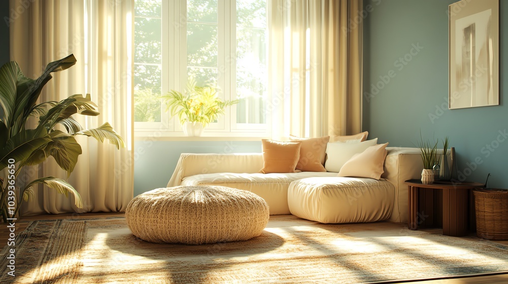 Serene cozy living room with a soft pastelcolored sofa, plush area rug, and calming atmosphere, peaceful and inviting, cozy serene living room, pastel interior design Serene cozy living room with a soft pastelcolored sofa, plush area rug, and calming atmosphere, peaceful and inviting, cozy serene living room, pastel interior design